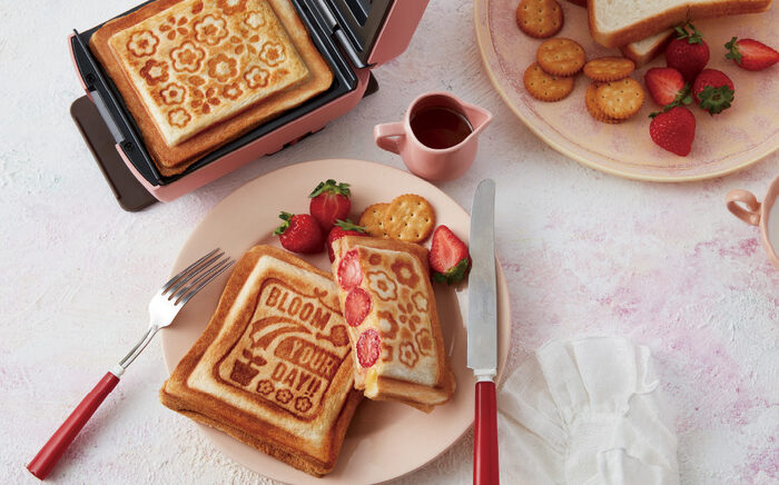 粉色家電 自製草莓吐司